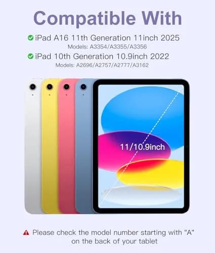 Hamile for iPad A16 11th & 10th Gen Keyboard Case with Backlit - Wireless thumbnail 2