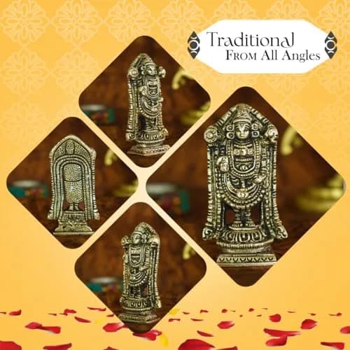 Ekhasa Panchmukhi Hanuman Statue 10 cm (3.93 in) Brass | Vastu Protection Door Entrance Figurine thumbnail 4