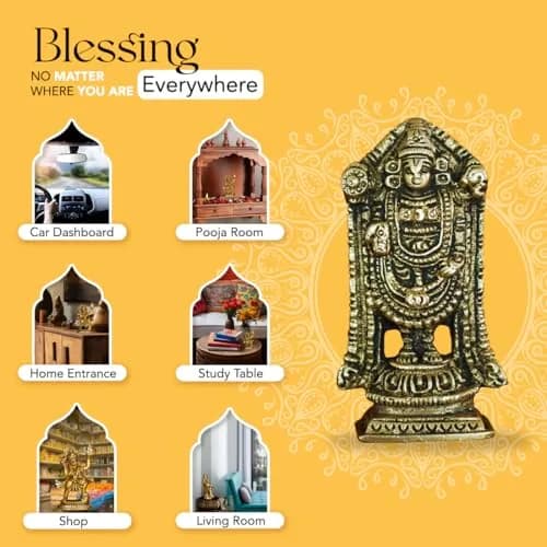 Ekhasa Panchmukhi Hanuman Statue 10 cm (3.93 in) Brass | Vastu Protection Door Entrance Figurine thumbnail 5
