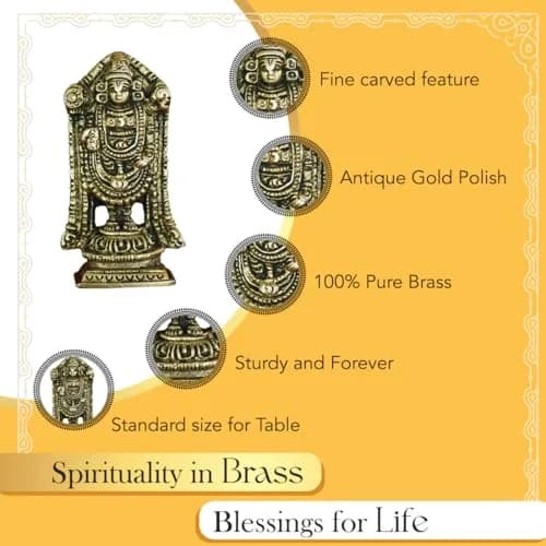 Ekhasa Panchmukhi Hanuman Statue 10 cm (3.93 in) Brass | Vastu Protection Door Entrance Figurine thumbnail 3