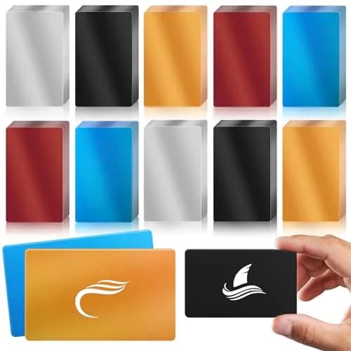 weparmeety Metal Business Cards 86 x 54 mm | Aluminum Laser Engraving Blanks in 5 Colors thumbnail 1