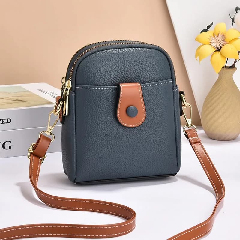Hiflyer Small Crossbody Bag Dark Blue | Lightweight PU Leather Phone Purse for Women thumbnail 3