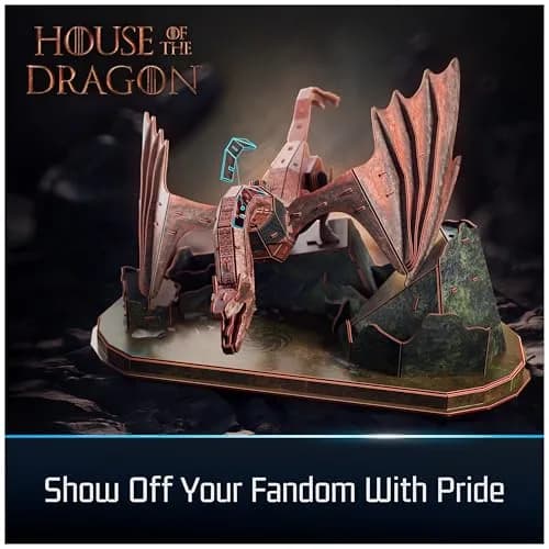 4D Build House of the Dragon Caraxes Dragon 3D Model Kit 101 Pcs | Educational Spatial Awareness Puzzle thumbnail 6