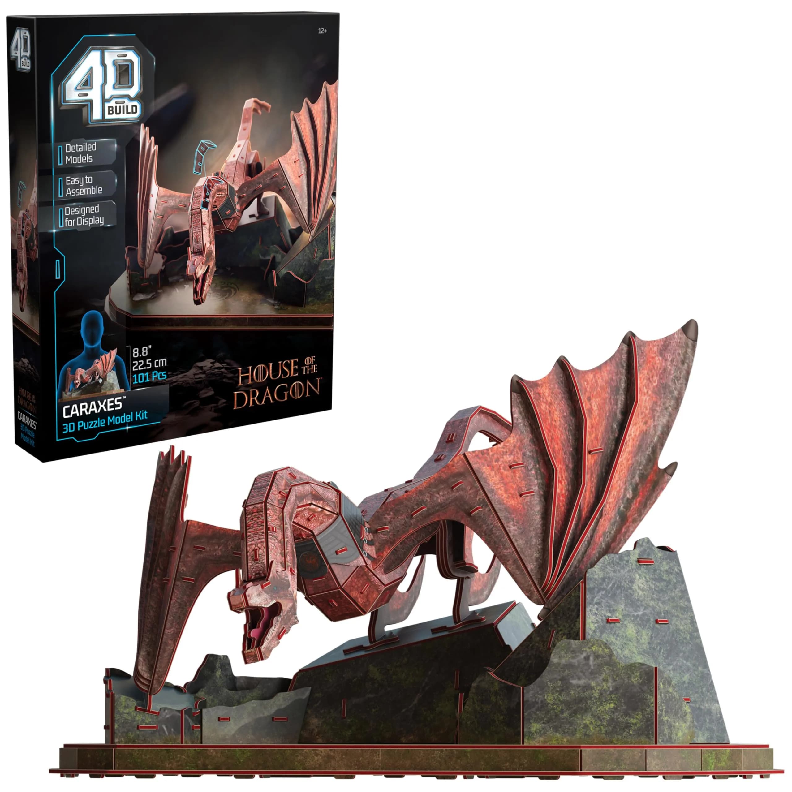4D Build House of the Dragon Caraxes Dragon 3D Model Kit 101 Pcs | Educational Spatial Awareness Puzzle - main product image
