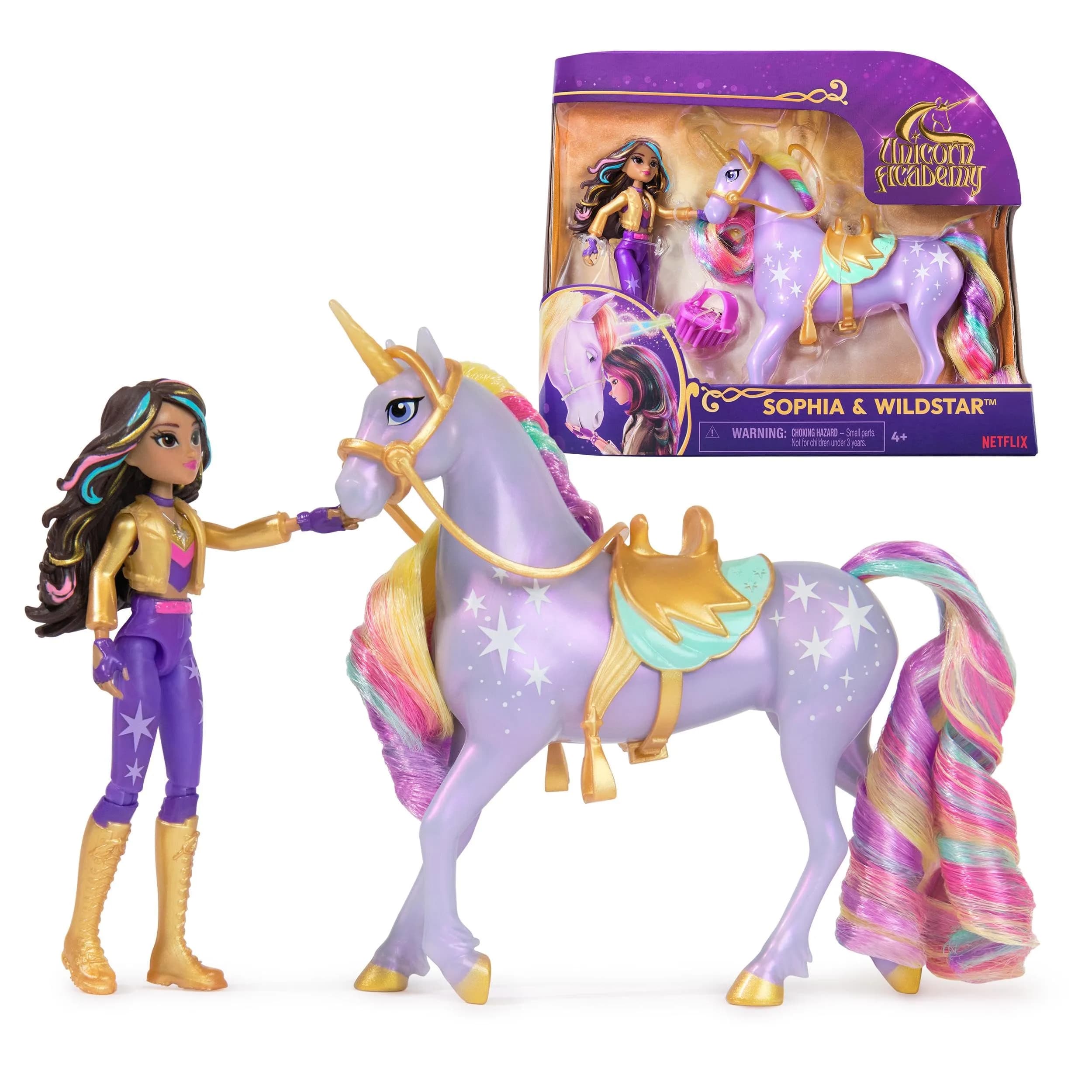 Unicorn Academy Sophia & Wildstar Playset with 2 Accessories, Unicorn Toys, Ages 4+ | Imaginative Unicorn Adventure — Multicolor