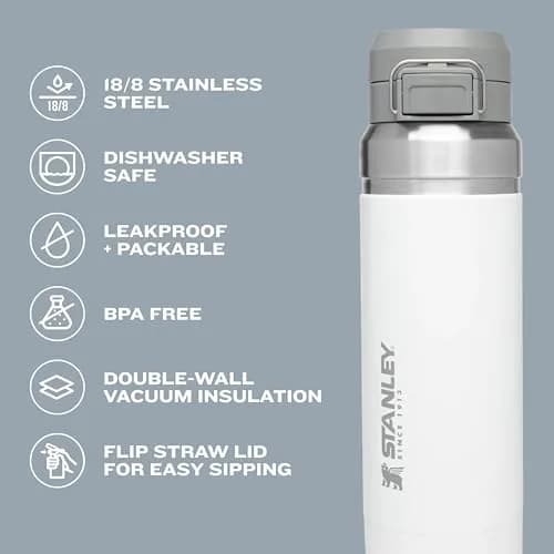 STANLEY Quick Flip GO Bottle 24 oz (710 ml) | Insulated Stainless Steel Water Bottle thumbnail 2
