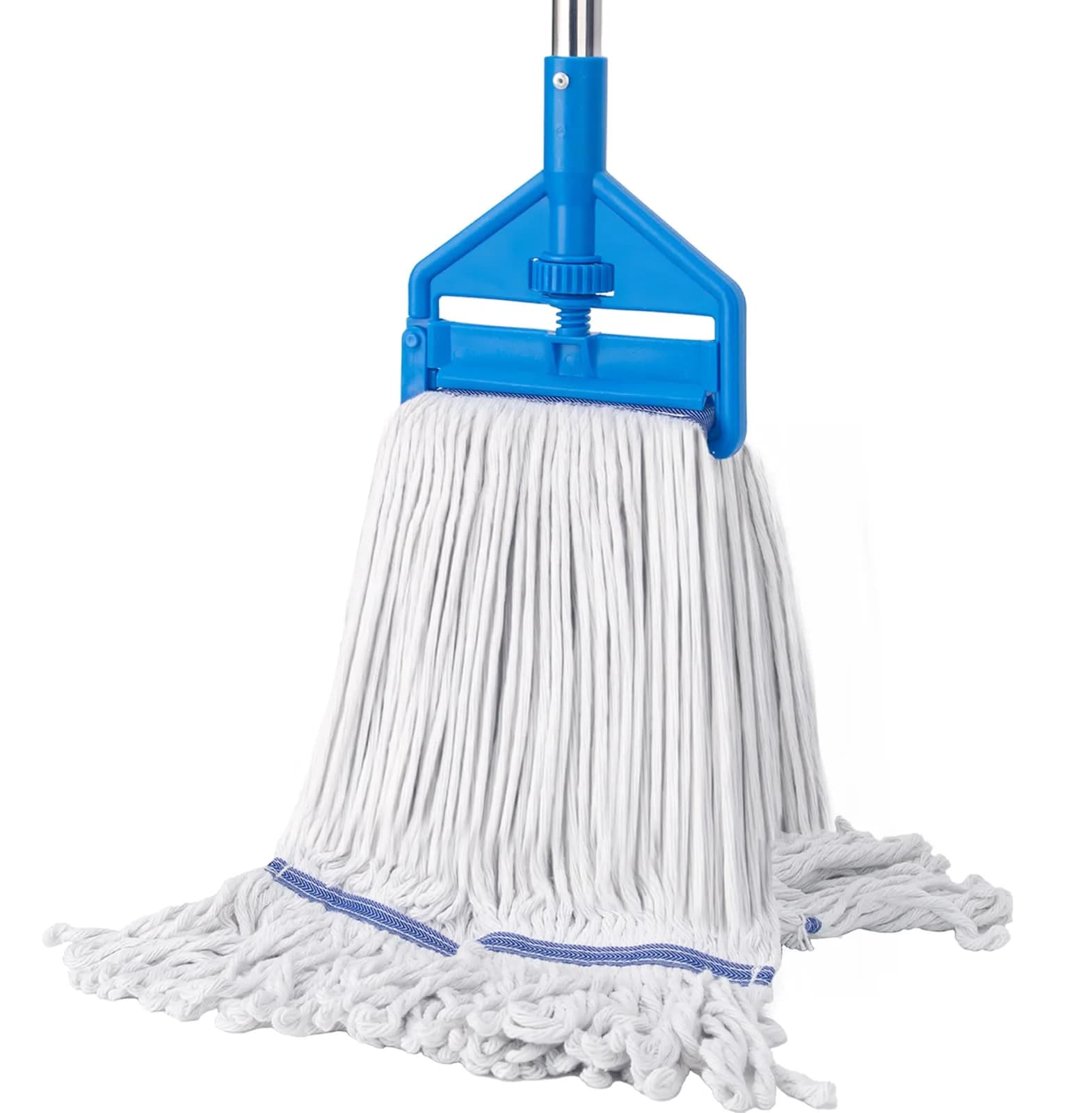 KeFanta Commercial Mop 152 cm (60 inch) Long Handle Heavy Duty Industrial Wet Mop with Looped-End Cotton Head | For Home, Kitchen, Garage, Office, Concrete, Tile, Marble, Hardwood Floors — Industrial Mop