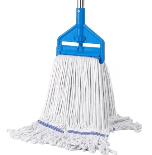 KeFanta Commercial Mop 152 cm (60 inch) Long Handle Heavy Duty Industrial Wet Mop with Looped-End Cotton Head | For Home, Kitchen, Garage, Office, Concrete, Tile, Marble, Hardwood Floors thumbnail 1