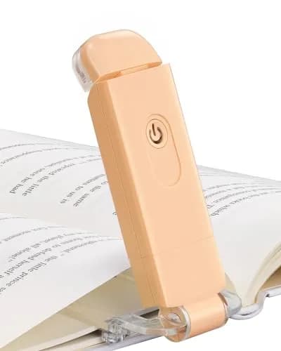 DEWENWILS Peach Fuzz Clip-On Book Reading Light with USB Rechargeable Battery thumbnail 1