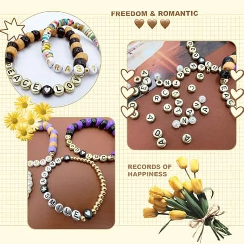 MIIIM Craft Bead Set 1200pcs 12 Styles Letter V & More | Acrylic, Round, 7mm Diameter thumbnail 5