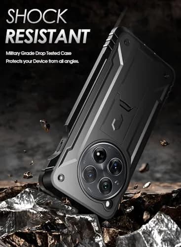 Poetic Revolution Case for OnePlus 12 5G Black | Full Body Rugged Shockproof with Kickstand & Screen Protector thumbnail 6