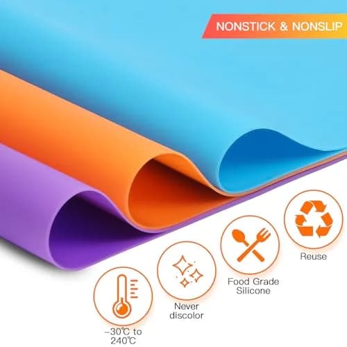 aoulela Silicone Crafting Mats 3 Pack | Nonstick, Heat-Resistant, A3 Size for Jewelry & Resin Crafts thumbnail 5
