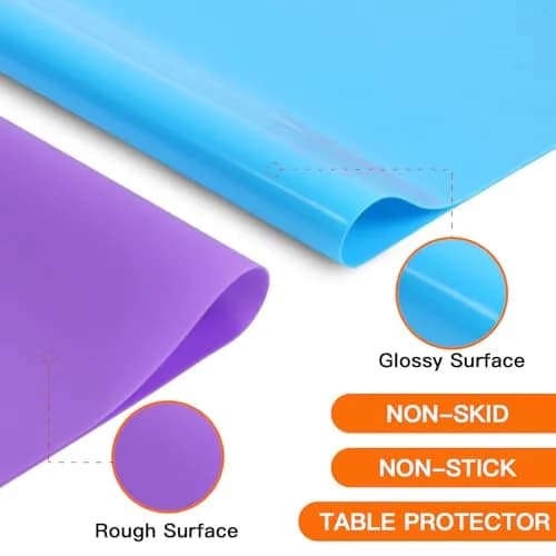 aoulela Silicone Crafting Mats 3 Pack | Nonstick, Heat-Resistant, A3 Size for Jewelry & Resin Crafts thumbnail 3