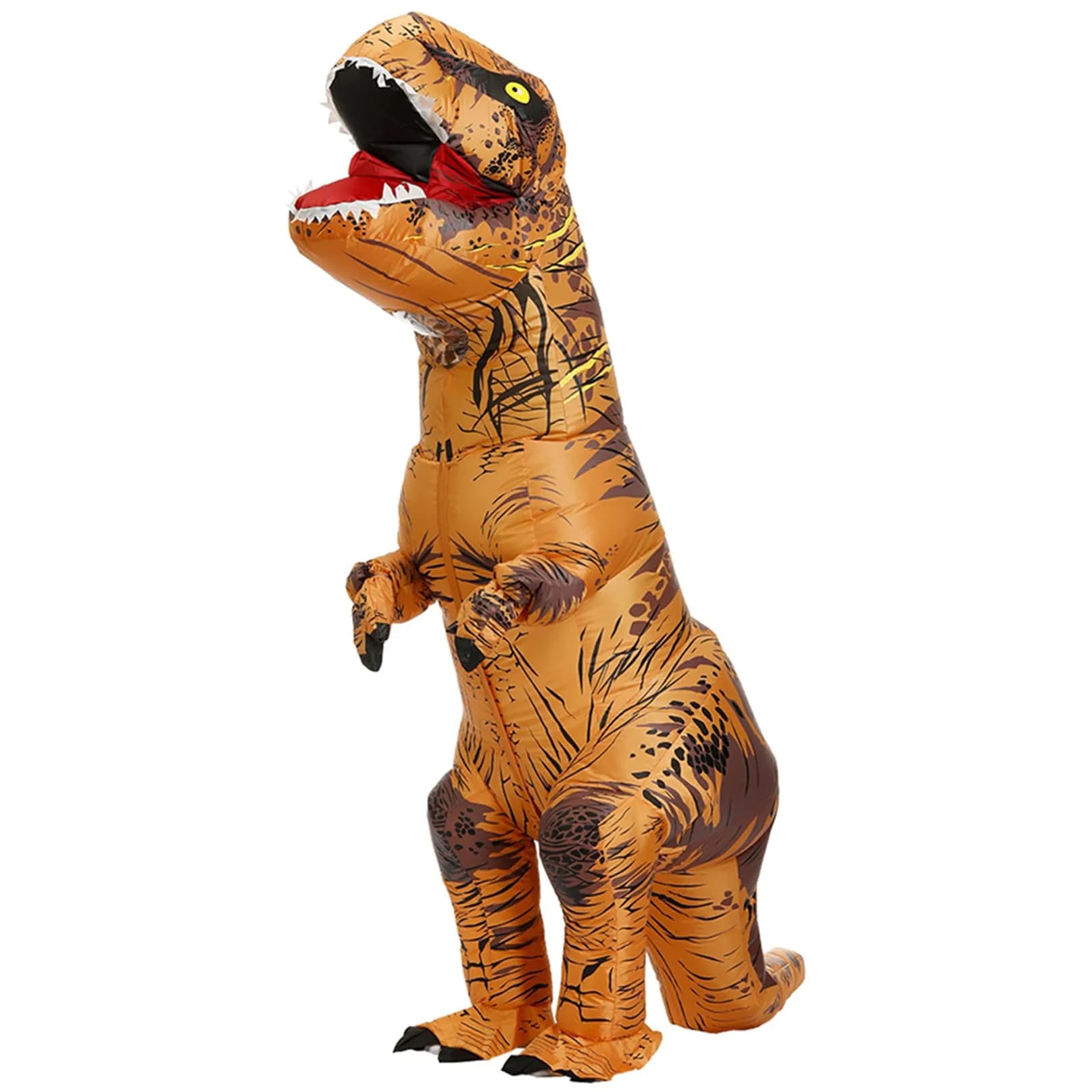 TO.BE.NO.1 Towards The First inflatable dinosaur costume adult, T-Rex Dinosaur Costume Adults Funny Cosplay Halloween (Brown Dinosaur) | Realistic & Durable — Brown Dinosaur