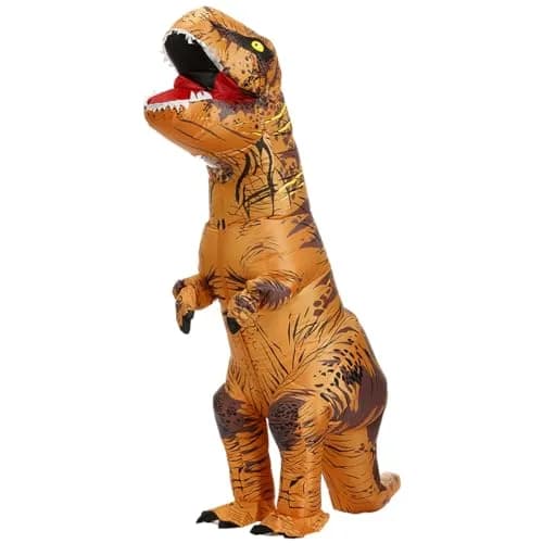 TO.BE.NO.1 Towards The First inflatable dinosaur costume adult, T-Rex Dinosaur Costume Adults Funny Cosplay Halloween (Brown Dinosaur) | Realistic & Durable thumbnail 7