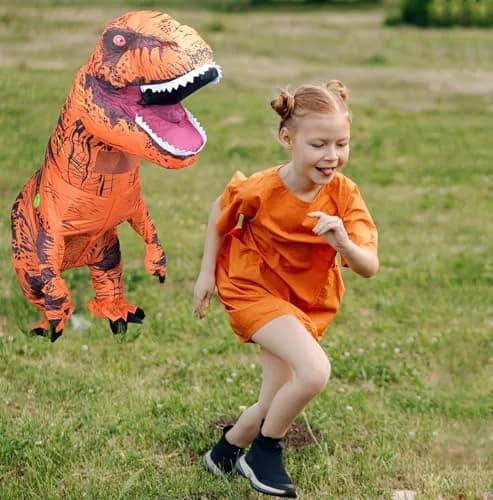 TO.BE.NO.1 Towards The First inflatable dinosaur costume adult, T-Rex Dinosaur Costume Adults Funny Cosplay Halloween (Brown Dinosaur) | Realistic & Durable thumbnail 3