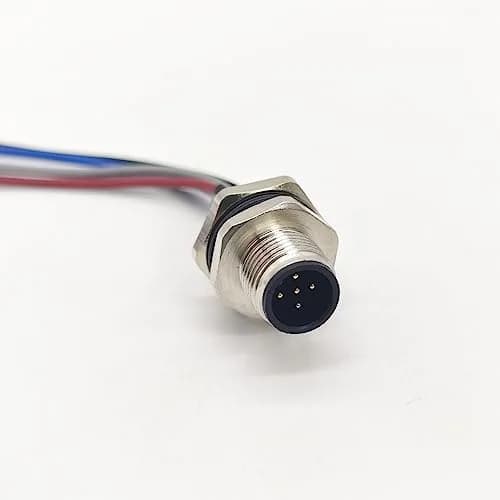 FOWIUNYE M12 5 Pin Male Connector Cable 1 Meter (3.28ft) | IP67 Waterproof Aviation Socket thumbnail 2