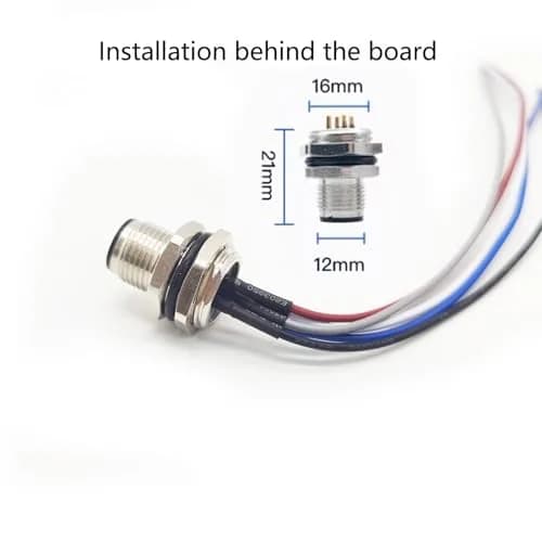 FOWIUNYE M12 5 Pin Male Connector Cable 1 Meter (3.28ft) | IP67 Waterproof Aviation Socket thumbnail 3