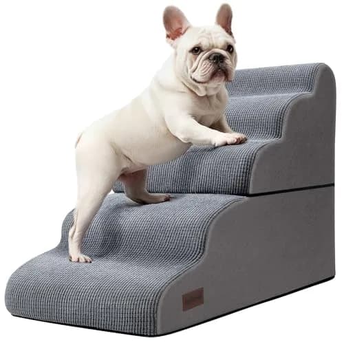 aodisman 5-Step Dog Stairs and Ramp for High Bed 68.58cm (27 inches) | Stable Support for Small Dogs & Cats thumbnail 1