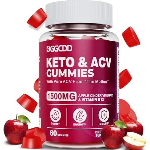 KGGCDD Keto ACV Gummies 1500MG | Apple Cider Vinegar Gummies for Weight Loss, Vegan & Gluten-Free thumbnail 1