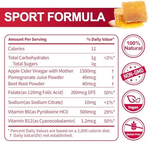 KGGCDD Apple Cider Vinegar Gummies 1500MG | Keto ACV Gummies, Vegan, Non-GMO (60 Count, 2 Pack) thumbnail 2