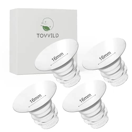 TOVVILD 16mm Flange Inserts for 24mm Flanges, 4 Pack | BPA-Free Silicone for Comfortable Pumping thumbnail 1