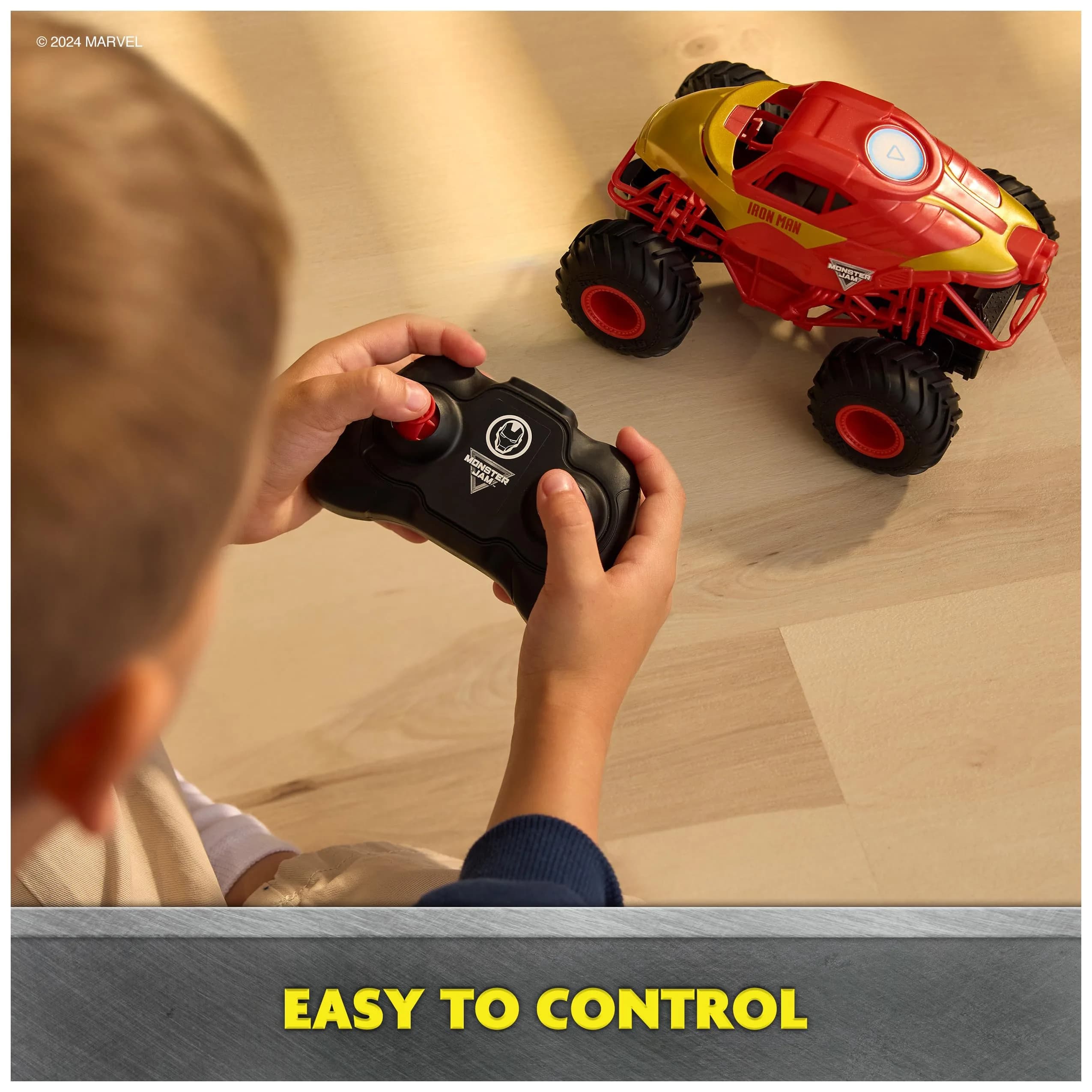 Monster Jam Gold Monster Mutt Dalmatian 1:24 Scale RC Monster Truck | Official 2.4 GHz Remote Control Toy for Ages 4+ - view 3