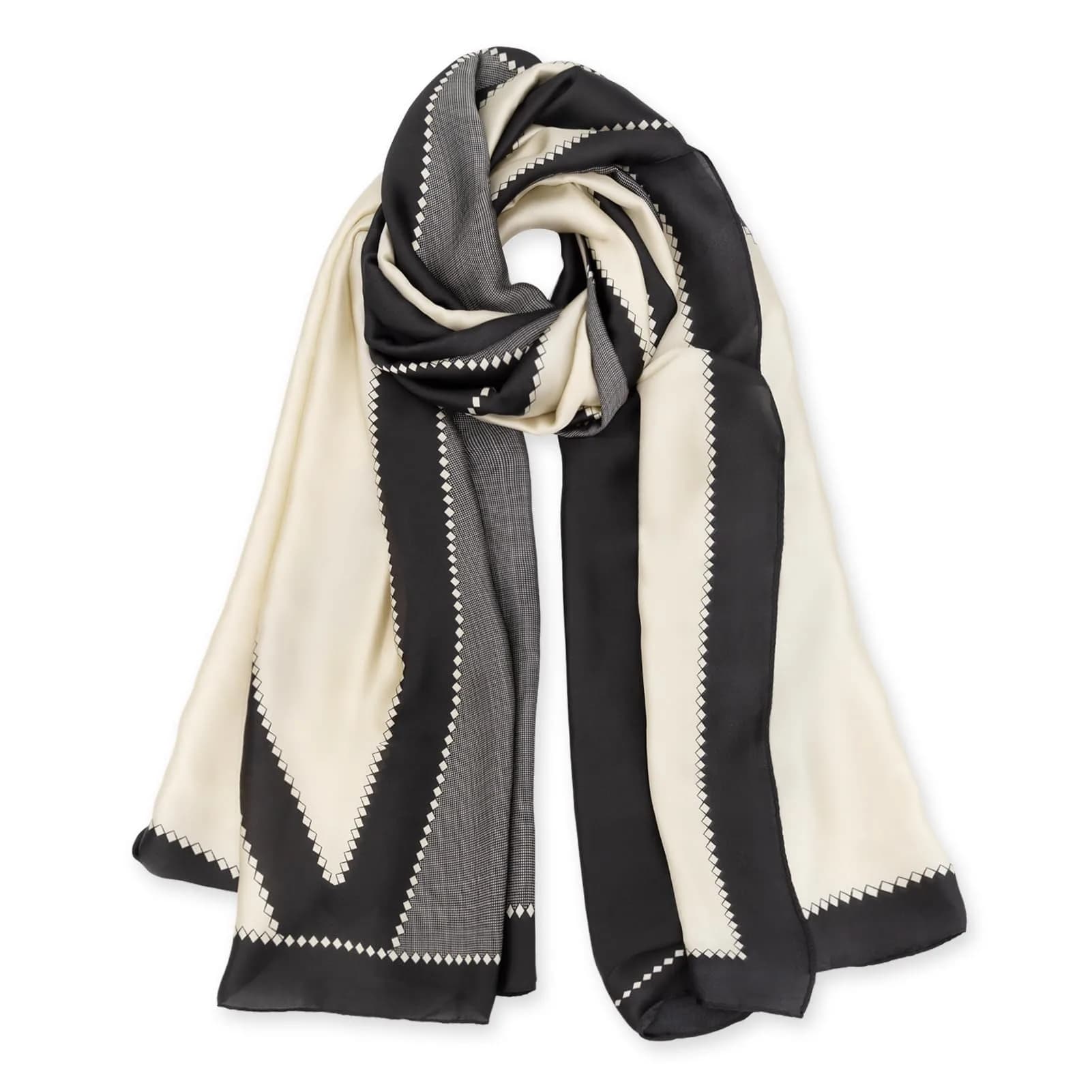 vimate Silky Neck Scarf Style 07 | Lightweight Satin Silk Feel for All Seasons — Style 07