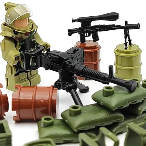 CONVENTEJOY Military Weapon Guns Accessories for Minifigure Block Toys 260pcs | ASTM-Tested ABS Plastic Building Block Toy thumbnail 4