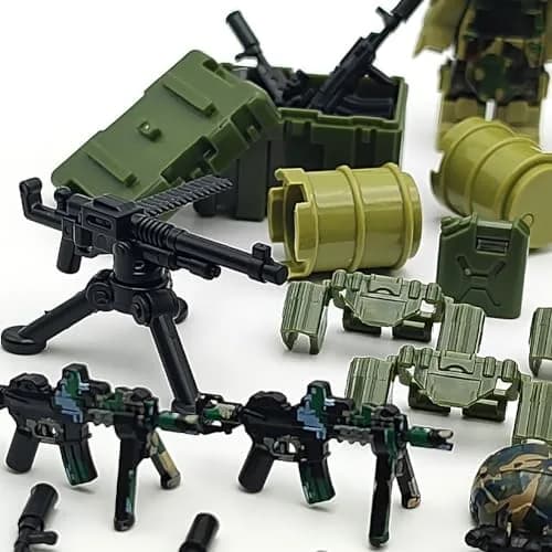 CONVENTEJOY Military Weapon Guns Accessories for Minifigure Block Toys 260pcs | ASTM-Tested ABS Plastic Building Block Toy thumbnail 5