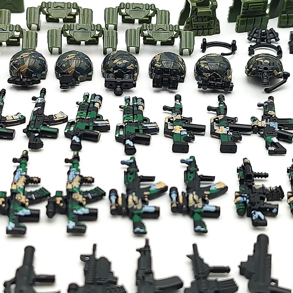CONVENTEJOY Military Weapon Guns Accessories for Minifigure Block Toys 260pcs | ASTM-Tested ABS Plastic Building Block Toy - view 6