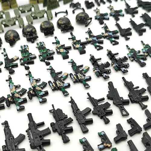 CONVENTEJOY Military Weapon Guns Accessories for Minifigure Block Toys 260pcs | ASTM-Tested ABS Plastic Building Block Toy thumbnail 7