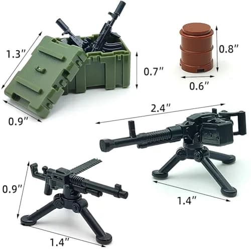 CONVENTEJOY Military Weapon Guns Accessories for Minifigure Block Toys 260pcs | ASTM-Tested ABS Plastic Building Block Toy thumbnail 2