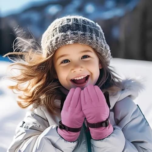 AMYIPO Kids Winter Snow Ski Gloves for Boys Girls, 3-4 Years (Gray) | Water-Resistant & Windproof thumbnail 6