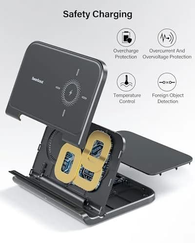 SwanScout Fast Wireless Charger for Samsung Z Fold 8 Ultra/7/Pixel Fold | Foldable Travel Safe thumbnail 6