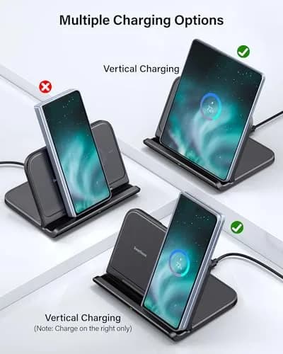 SwanScout Fast Wireless Charger for Samsung Z Fold 8 Ultra/7/Pixel Fold | Foldable Travel Safe thumbnail 3