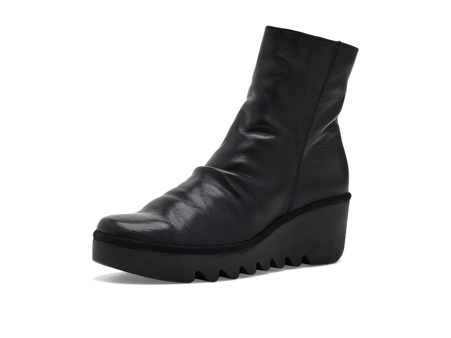 FLY London Women's Baan538Fly Boot in Black 5.5-6 | Waterproof, Cushioned, Wedge Heel