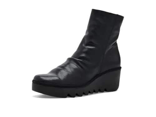 FLY London Women's Baan538Fly Boot in Black 5.5-6 | Waterproof, Cushioned, Wedge Heel thumbnail 1