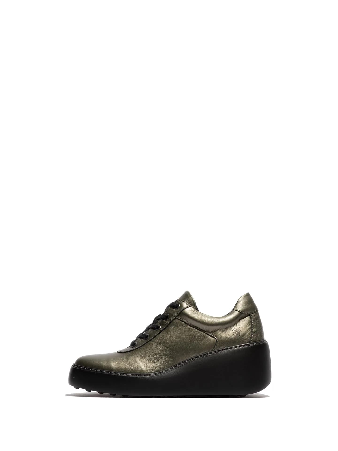 Fly London Dipo638Fly Women's Silver 8-8.5 Casual Shoes | 2.5 Inch Wedge Heel Comfort — Graphite