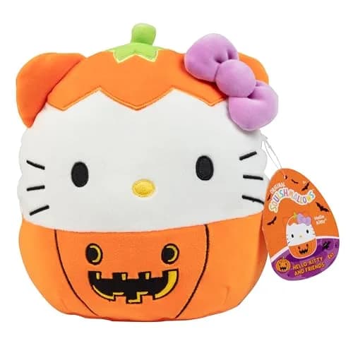 Squishmallows 8-Inch Halloween Hello Kitty Pumpkin Plush | Soft, Collectible & Cuddly Toy for Kids & Teens thumbnail 1