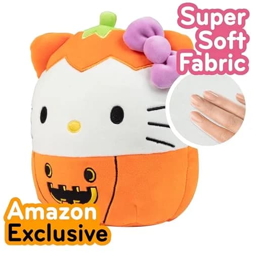 Squishmallows 8-Inch Halloween Hello Kitty Pumpkin Plush | Soft, Collectible & Cuddly Toy for Kids & Teens thumbnail 2