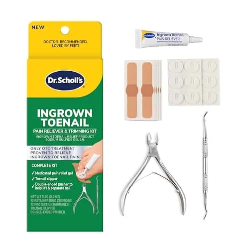 Dr. Scholl's Ingrown Toenail Pain Reliever & Trimming Kit 0.3 oz (8.87 ml) | Medicated Gel for Fast Pain Relief thumbnail 1