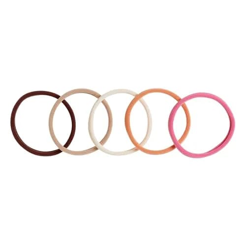 Goody Ouchless Seamless Hair Elastics, 10 Ct, Warm Tones | Damage-Free Gentle Hold Ties for All Hair Types thumbnail 2
