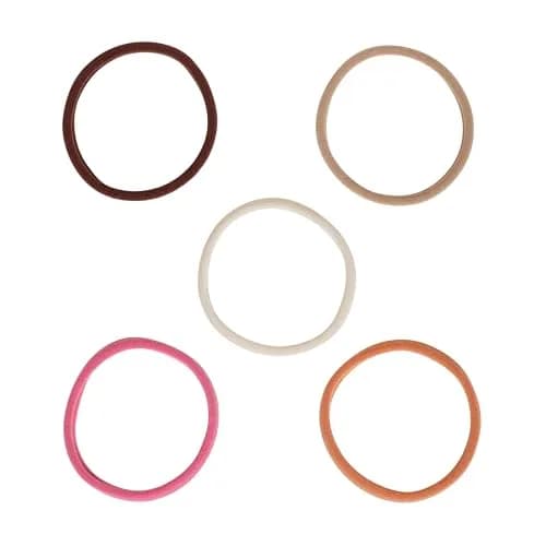Goody Ouchless Seamless Hair Elastics, 10 Ct, Warm Tones | Damage-Free Gentle Hold Ties for All Hair Types thumbnail 3
