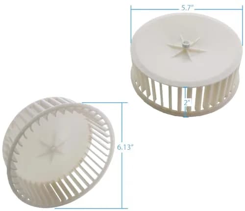 KITCHEN BASICS 101 Fan Blower Wheel Assembly 6.1” | Made in USA, OEM, Compatible with Broan Nutone (Pack of 2) thumbnail 2