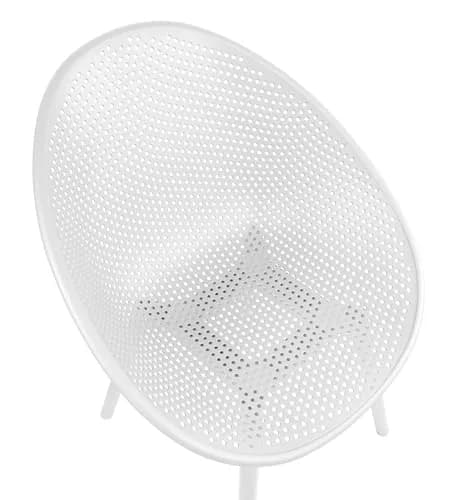 2xhome Modern Patio Dining Chairs | Perforated Egg-Shaped Weather Resistant Set of 2 thumbnail 9