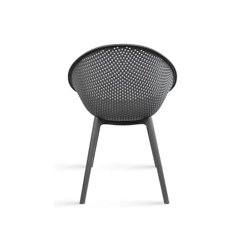 2xhome Modern Patio Dining Chair | Perforated Egg-Shaped Weather Resistant Seat thumbnail 8