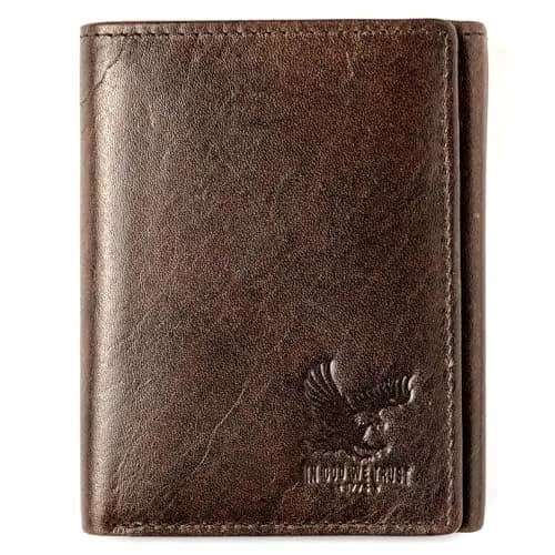 BULL GUARD Freedom Leather RFID Trifold Wallet for Men | Durable Top Grain Leather with Smart Tracker Pocket thumbnail 1