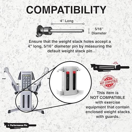 PERFORMANCE PIN Drop Set Pins for Gym 5/16" Diameter | Made in USA | Red thumbnail 5