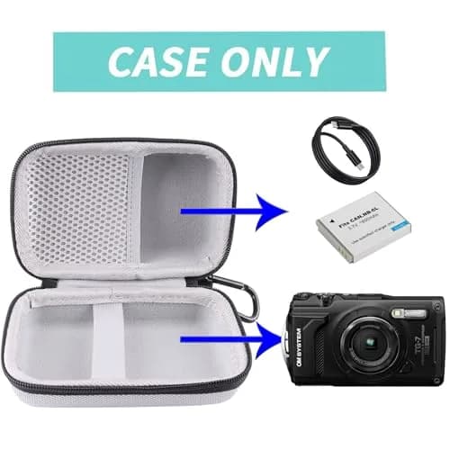 WERJIA Hard Carrying Case for Olympus Tough TG-7/TG-6/TG-5/TG-4 Digital Camera Case (Grey, 12.7cm x 8.1cm x 4.6cm) thumbnail 6